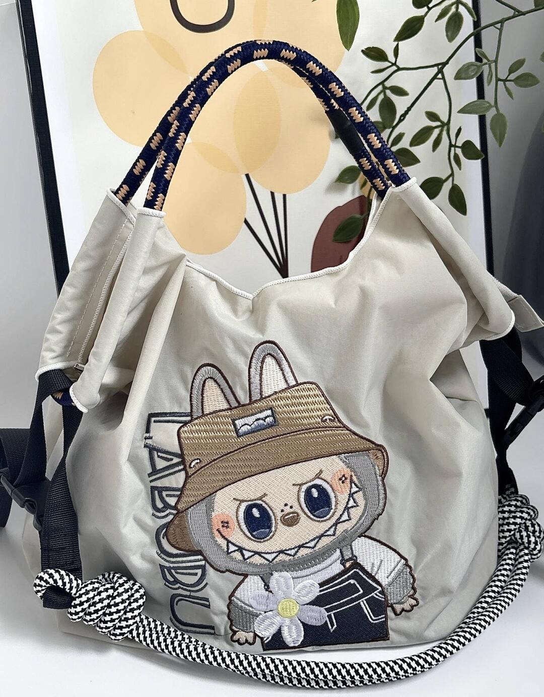 Labubu Explorer Tote Bag - Cute Meets 유틸리티