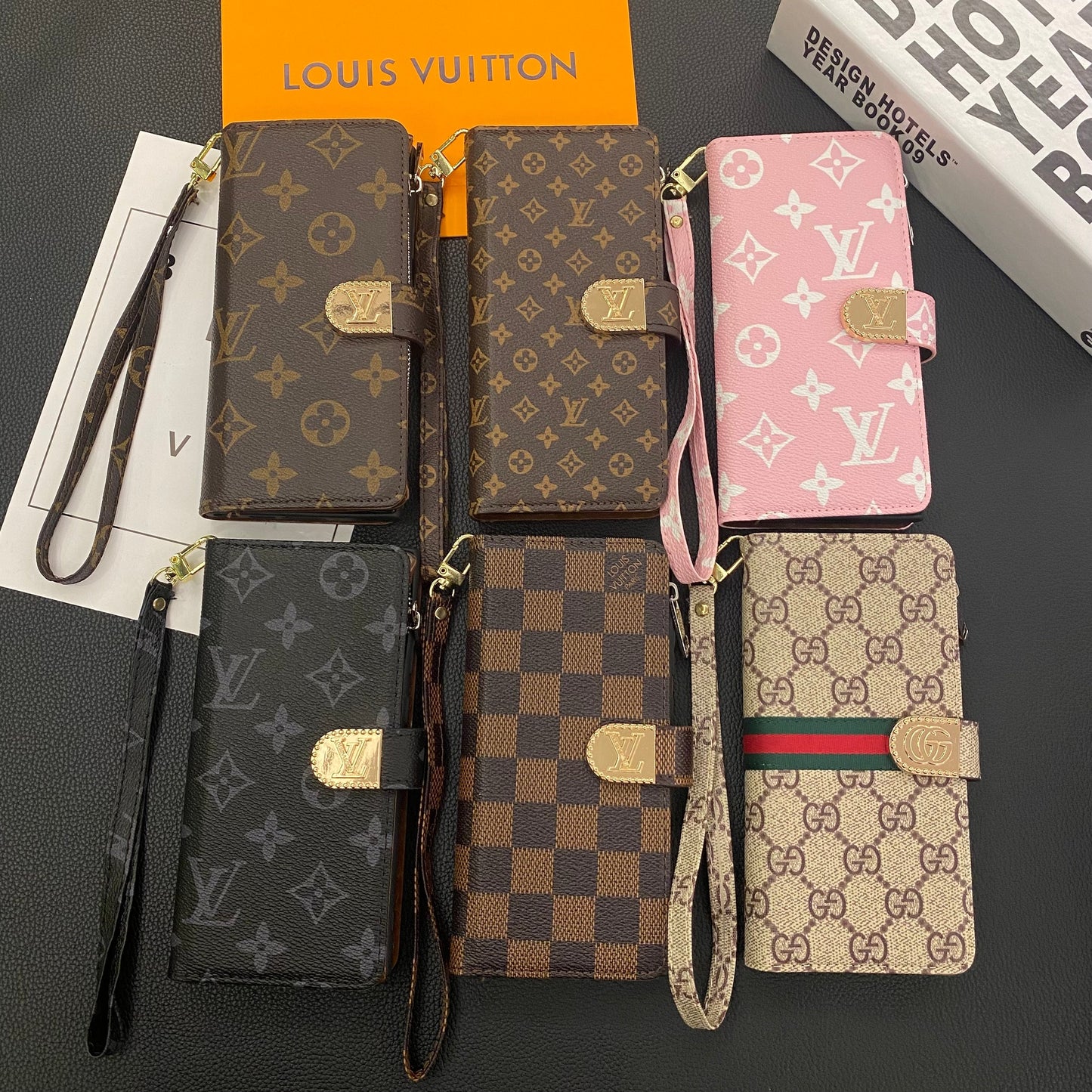 Monogram Canvas Leather Carteira Samsung Casel Case