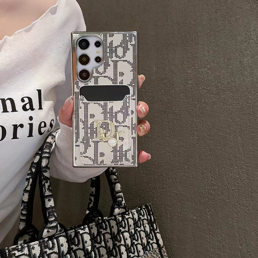 Elegantní ikonická módní pouzdro Samsung s kapsou karty
