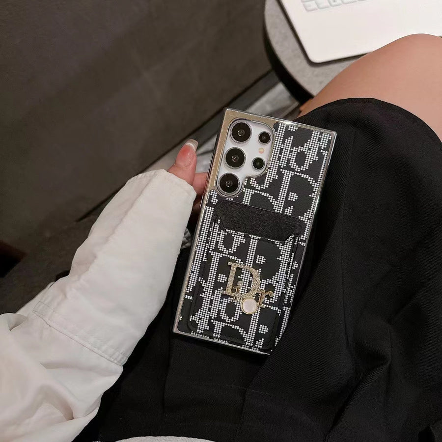 Elegantní ikonická módní pouzdro Samsung s kapsou karty