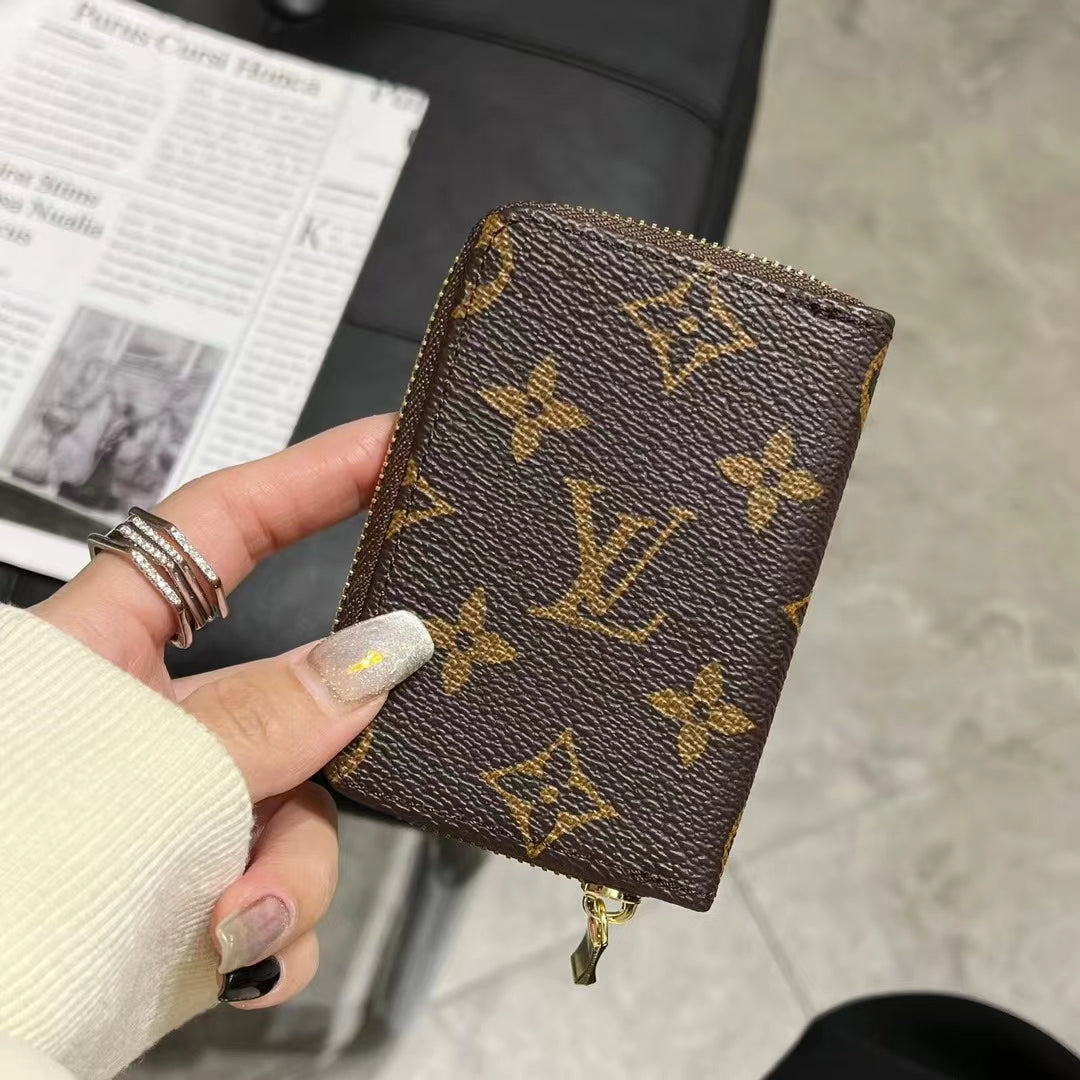 Ylellinen monogrammi vetoketjullinen lompakkokokoelma - LV, GG ja BBR
