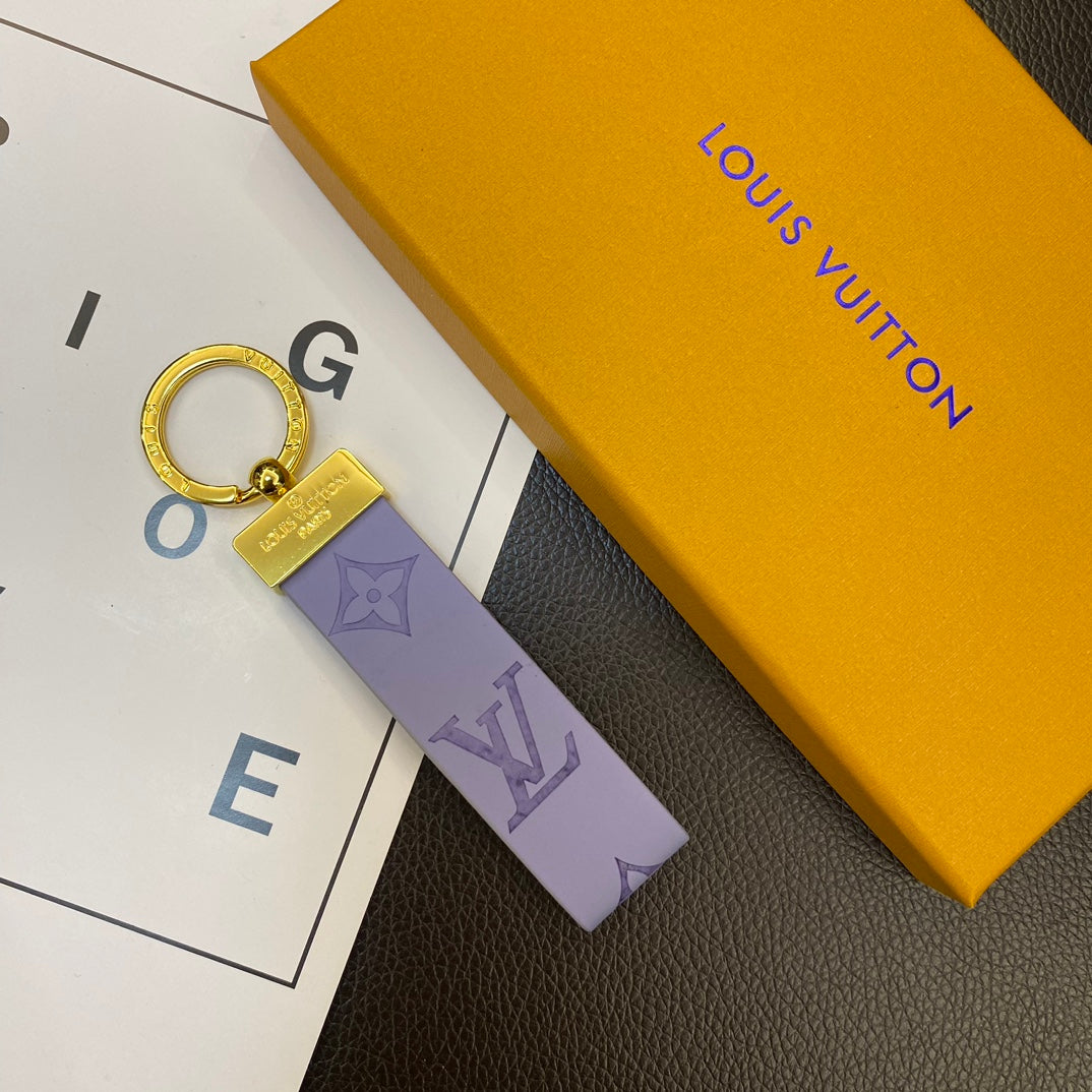 Luksus LV Monogram Keychain Collection - Klassiske farver med guldhardware