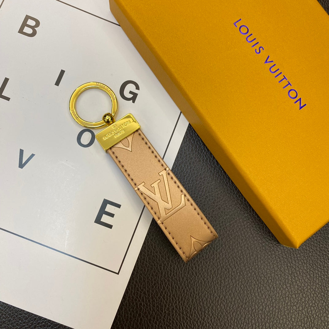 Luksus LV Monogram Keychain Collection - Klassiske farver med guldhardware