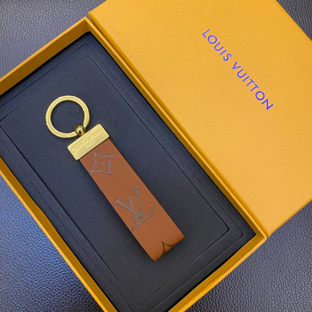 Luksus LV Monogram Keychain Collection - Klassiske farver med guldhardware