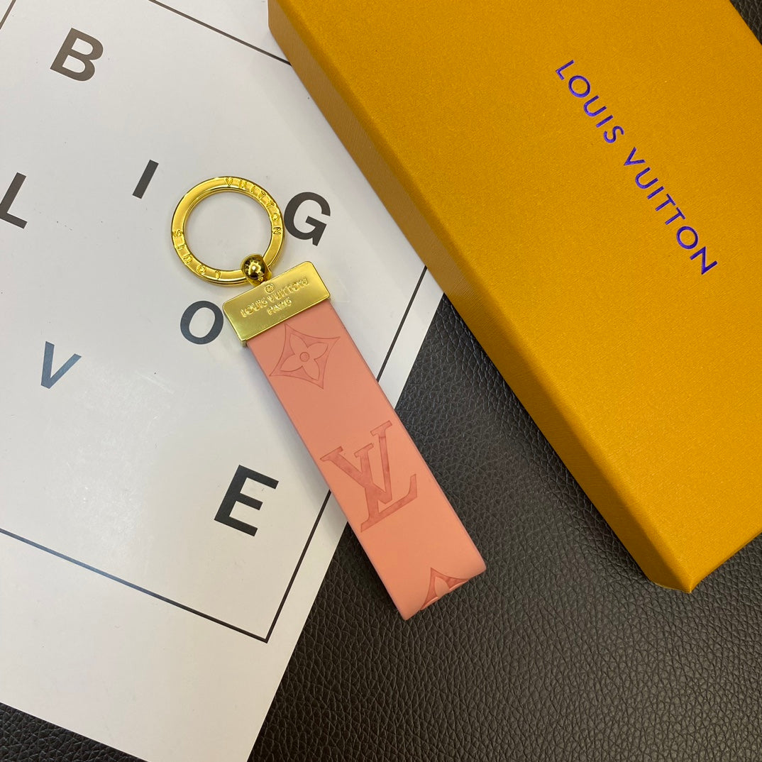 Luksus LV Monogram Keychain Collection - Klassiske farver med guldhardware