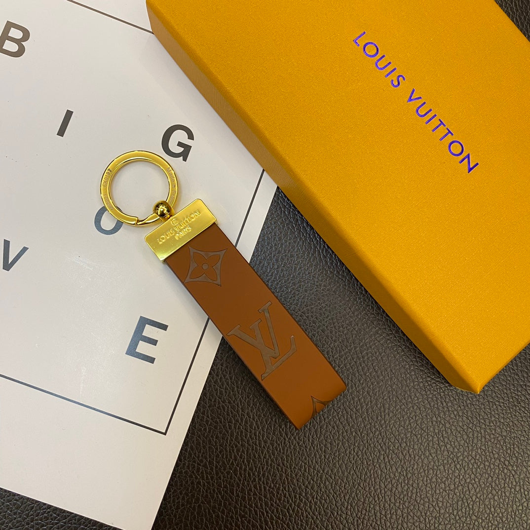 Luksus LV Monogram Keychain Collection - Klassiske farver med guldhardware