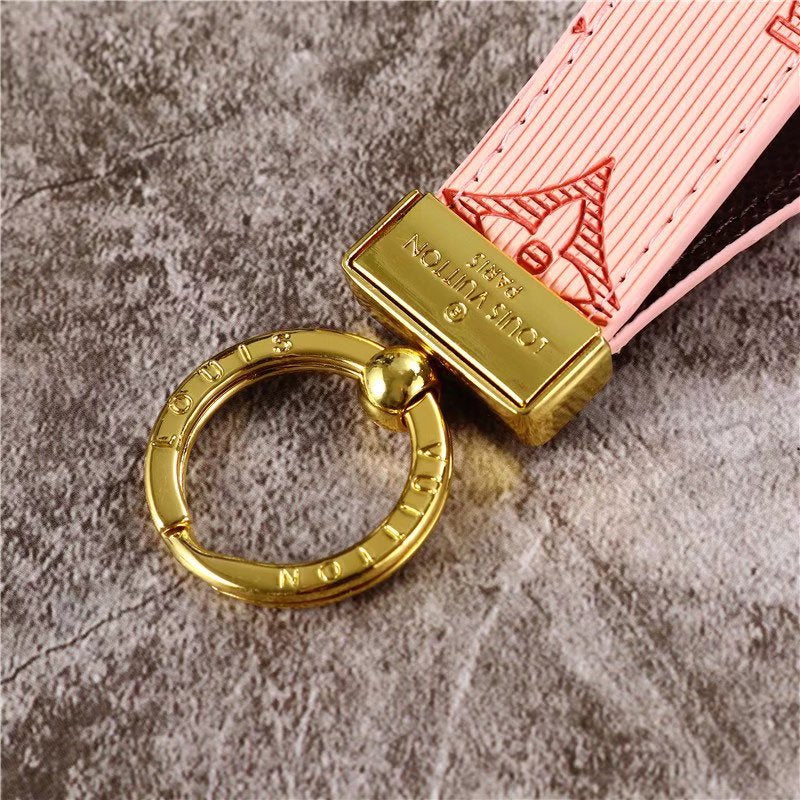 Luksus LV Monogram nøkkelringkolleksjon - livlige farger med elegant gullmaskinvare