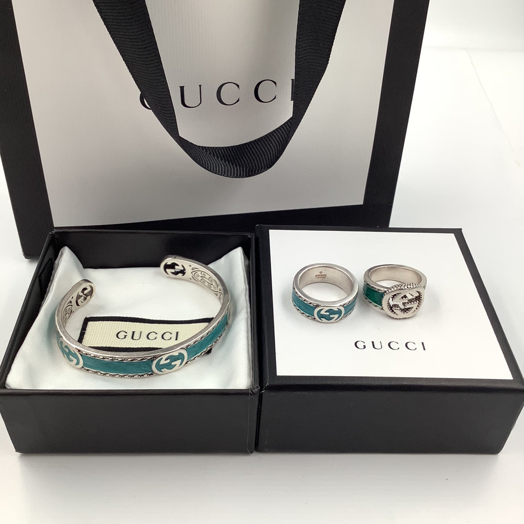 Blue- Green Good Ring & Bracelet