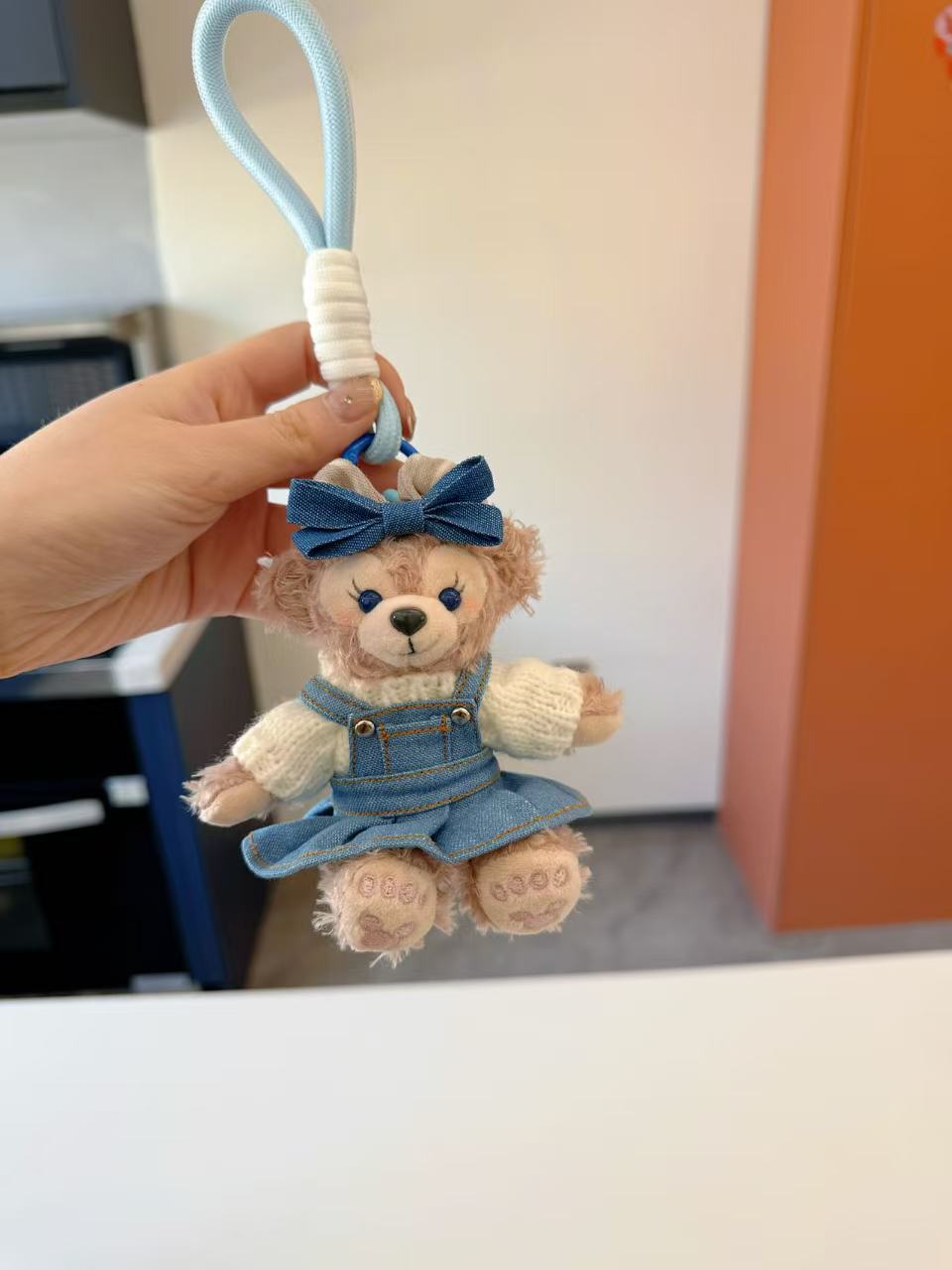 Limited Edition Sherry May Plush Keychain - Luxe Teddy Bear Bag Charm til designer -håndtasker