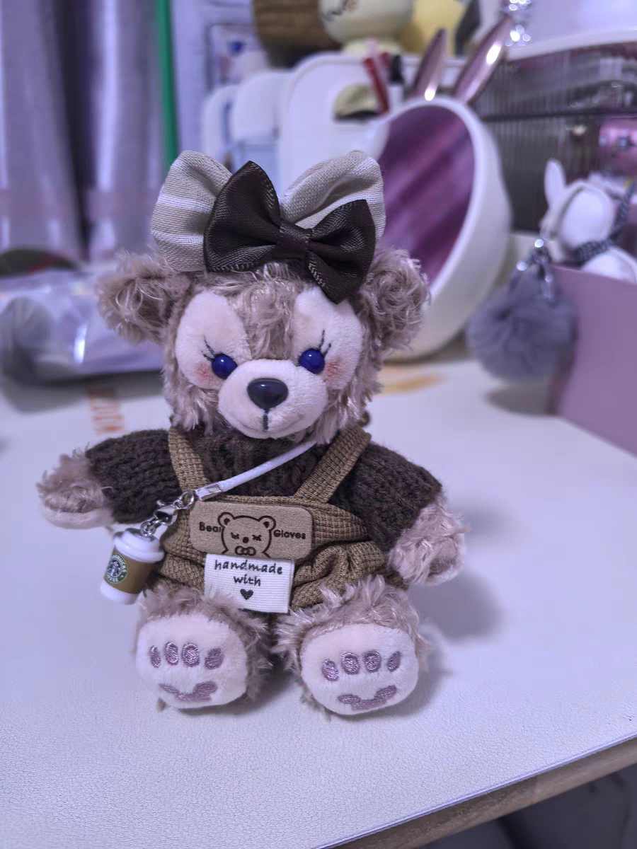 Limited Edition Sherry May Plush Keychain - Luxe Teddy Bear Bag Charm til designer -håndtasker