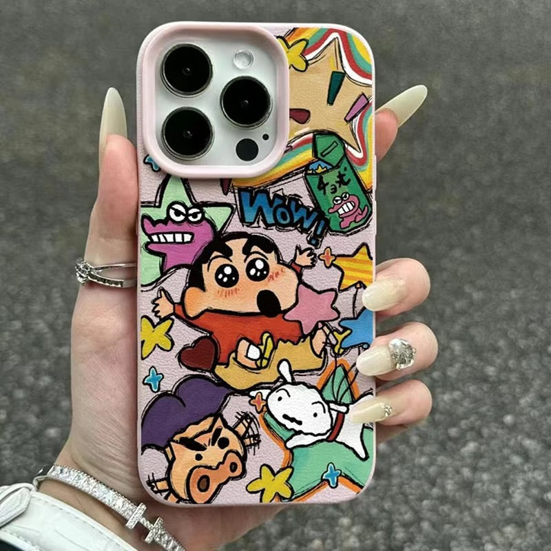 Crayon Shin-chan Black Neon IPhone Case