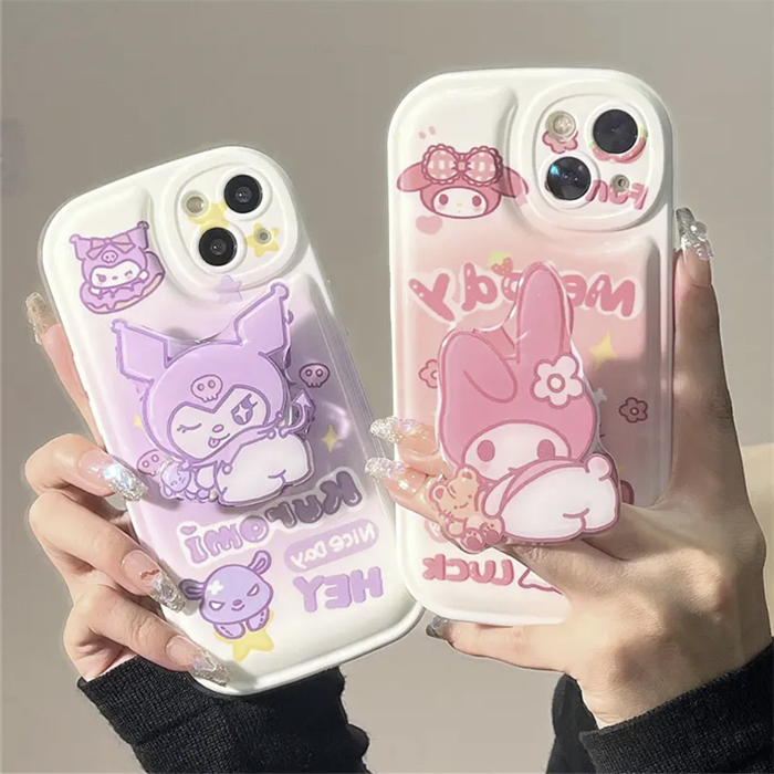 My Melody & Kuromi Pop Socket Iphone Case