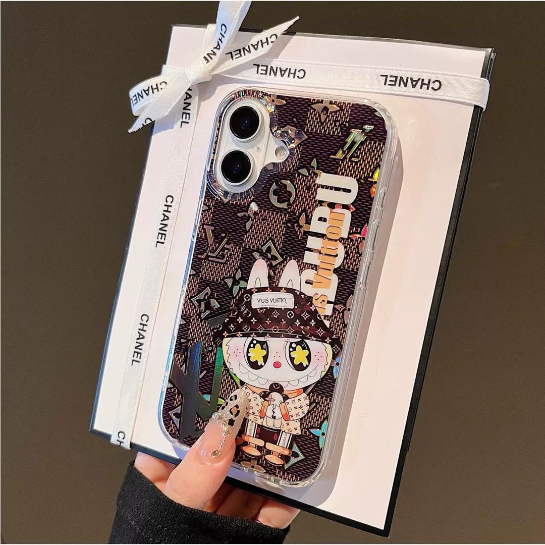 Custodia per il telefono coniglietto di cartoni animati ispirato | Monogram elegante e design carino per iPhone