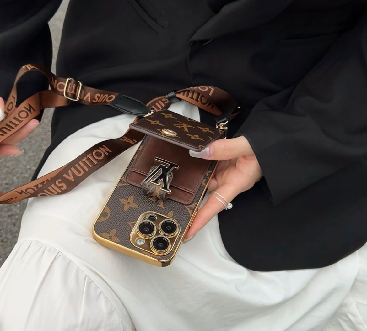 Custodia per iPhone Crossbody di lusso