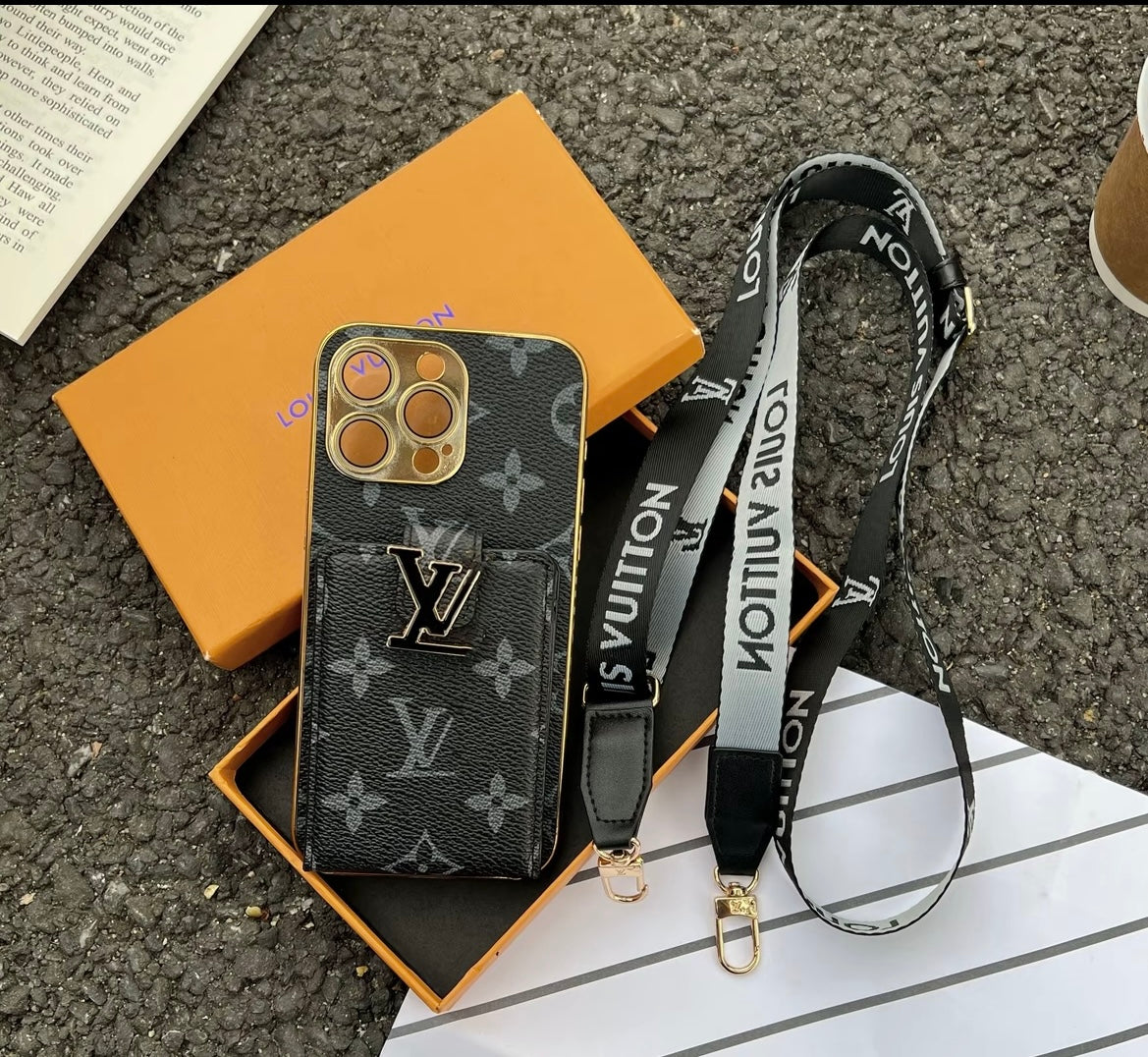Custodia per iPhone Crossbody di lusso