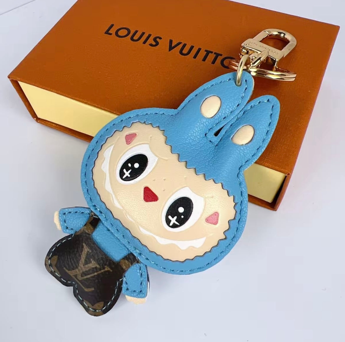 Δερμάτινη keychain labubu