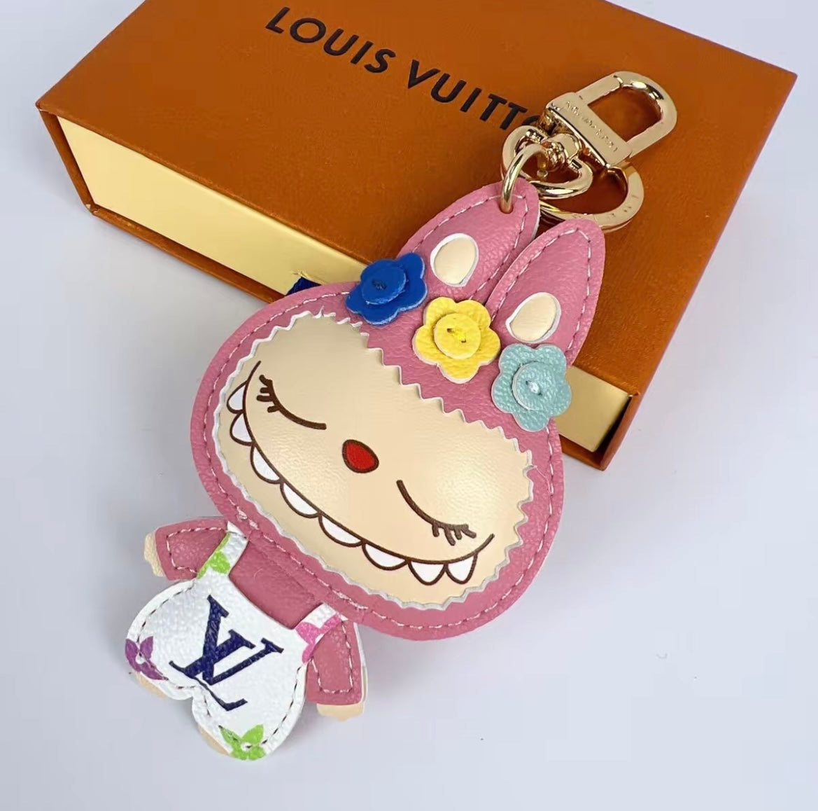 Δερμάτινη keychain labubu