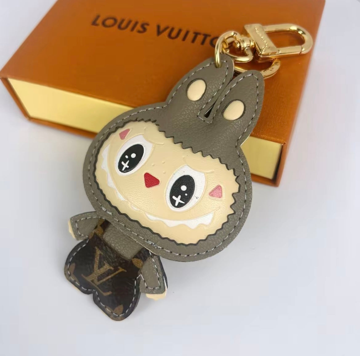 Δερμάτινη keychain labubu