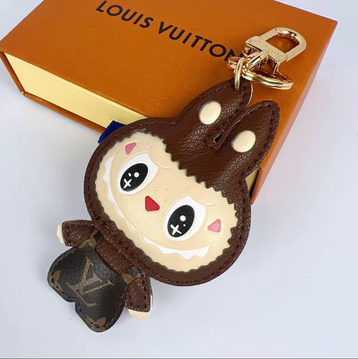 Δερμάτινη keychain labubu