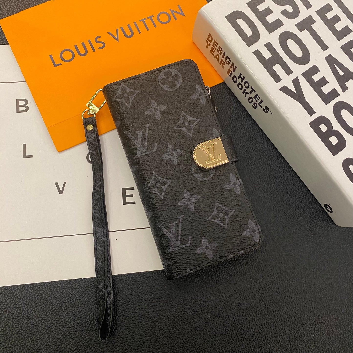 Monogram Canvas Leather Carteira Samsung Casel Case