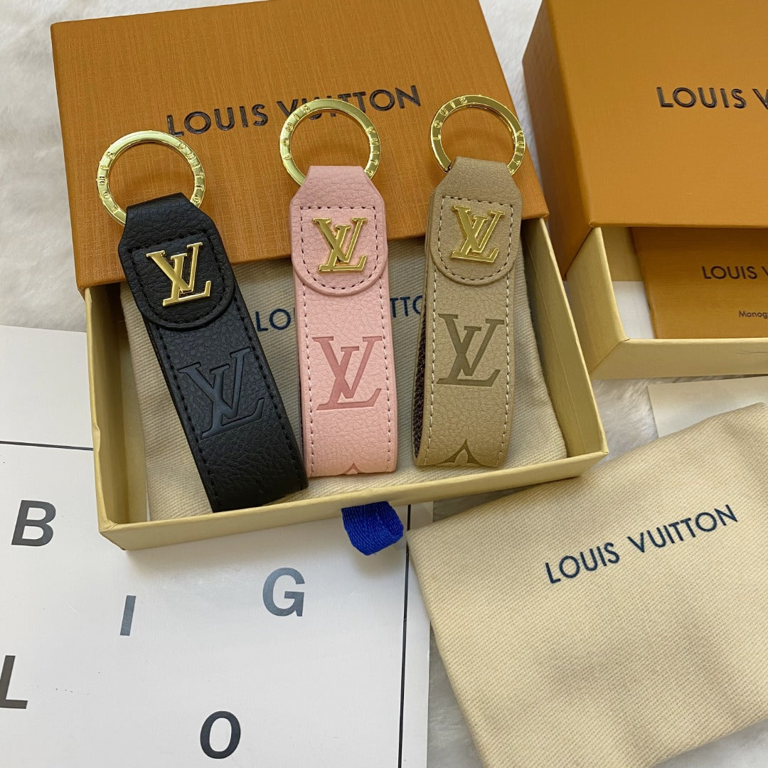 Luksus LV Monogram nøkkelring - Klassisk design med gull aksenter
