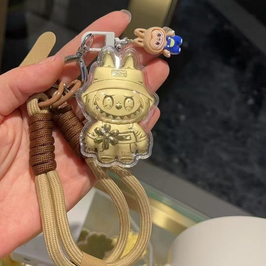 Keychain Gold Mini Labubu