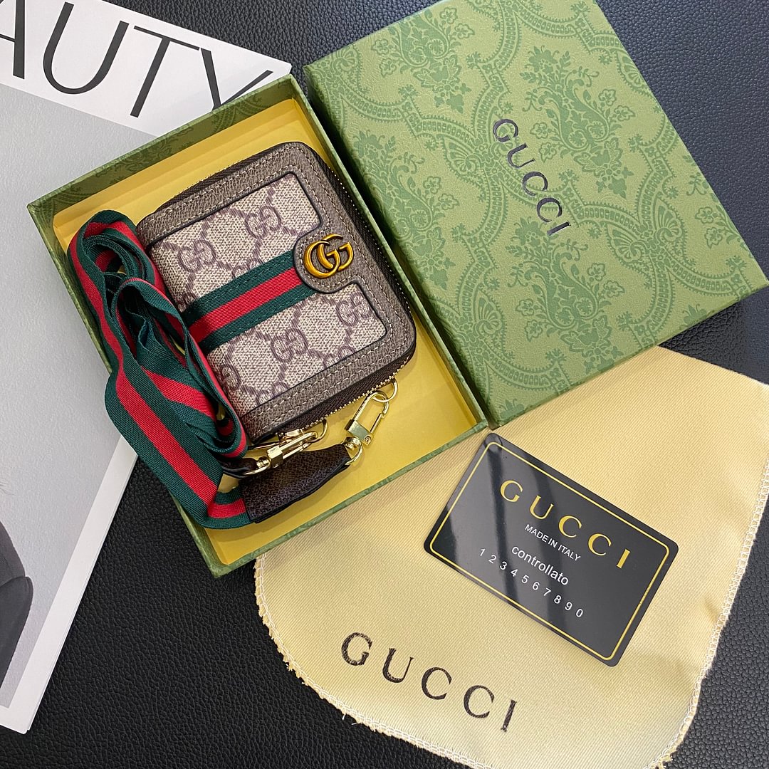 Luxuriöser Reißverschluss Brieftasche mit Riemen