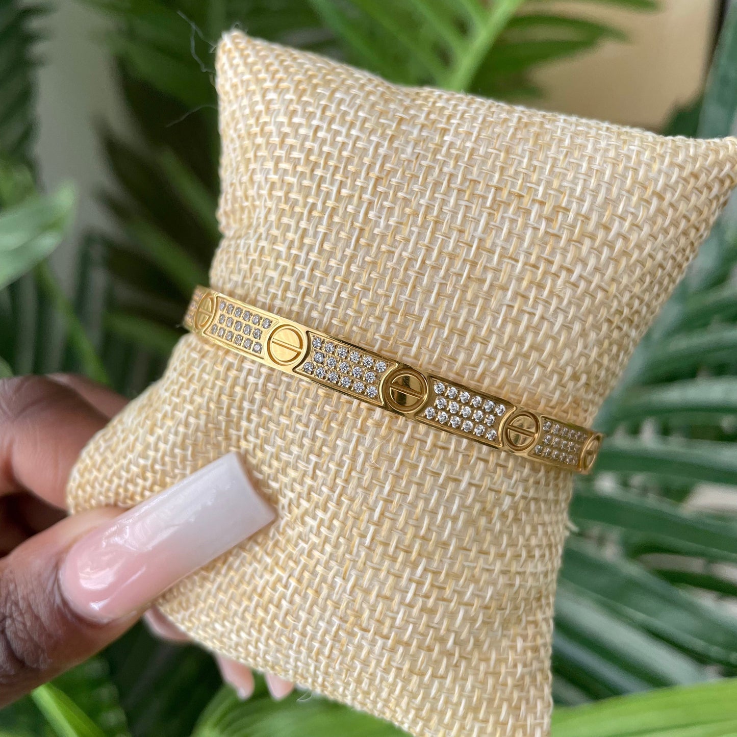 Gold Diamond Love Armband (mit Schraubendreher)