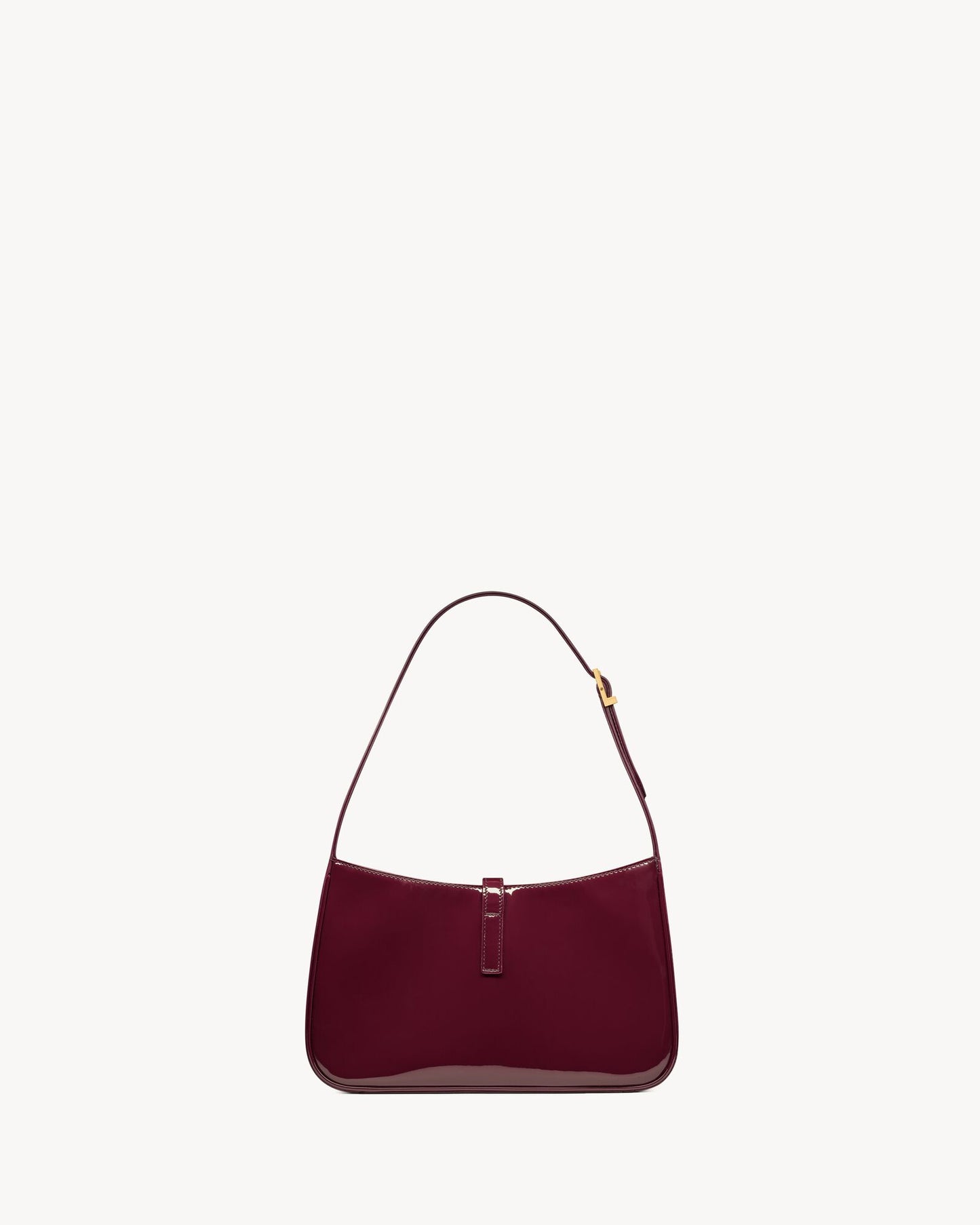 Saint Laurent Le 5 à 7 szabadalmi bőr hobo - Burgundia elegancia