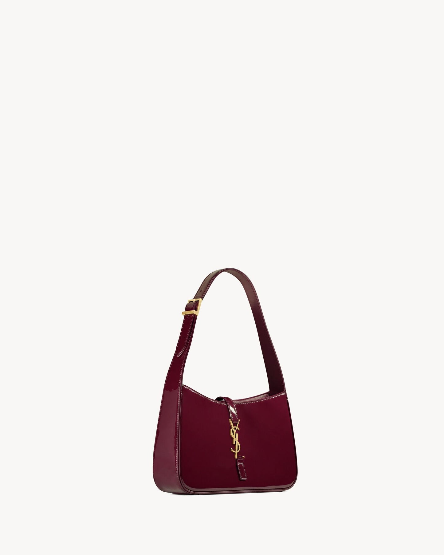 Saint Laurent Le 5 à 7 szabadalmi bőr hobo - Burgundia elegancia