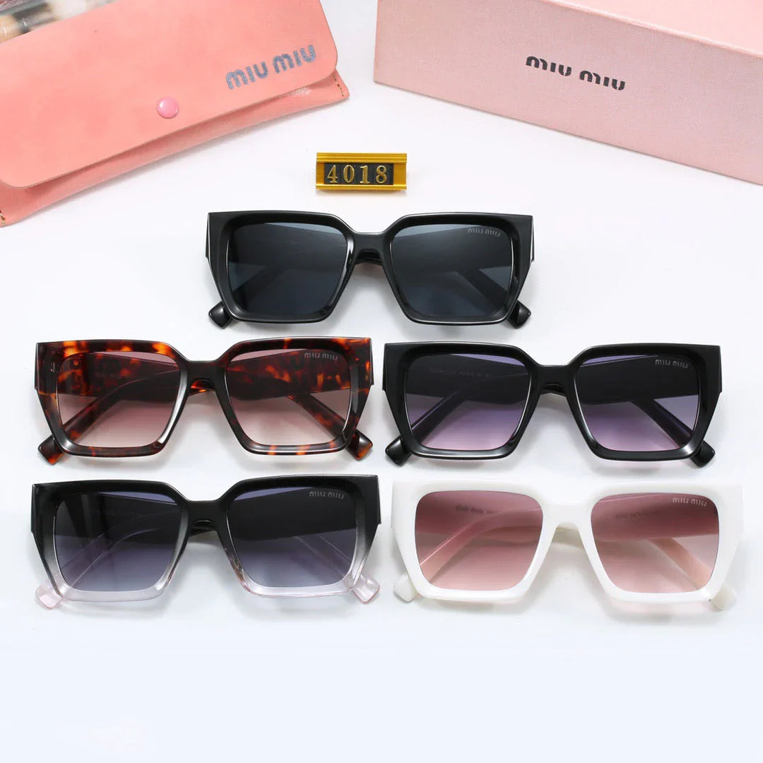 Luxury Square Frame Universal Solglasögon 4018