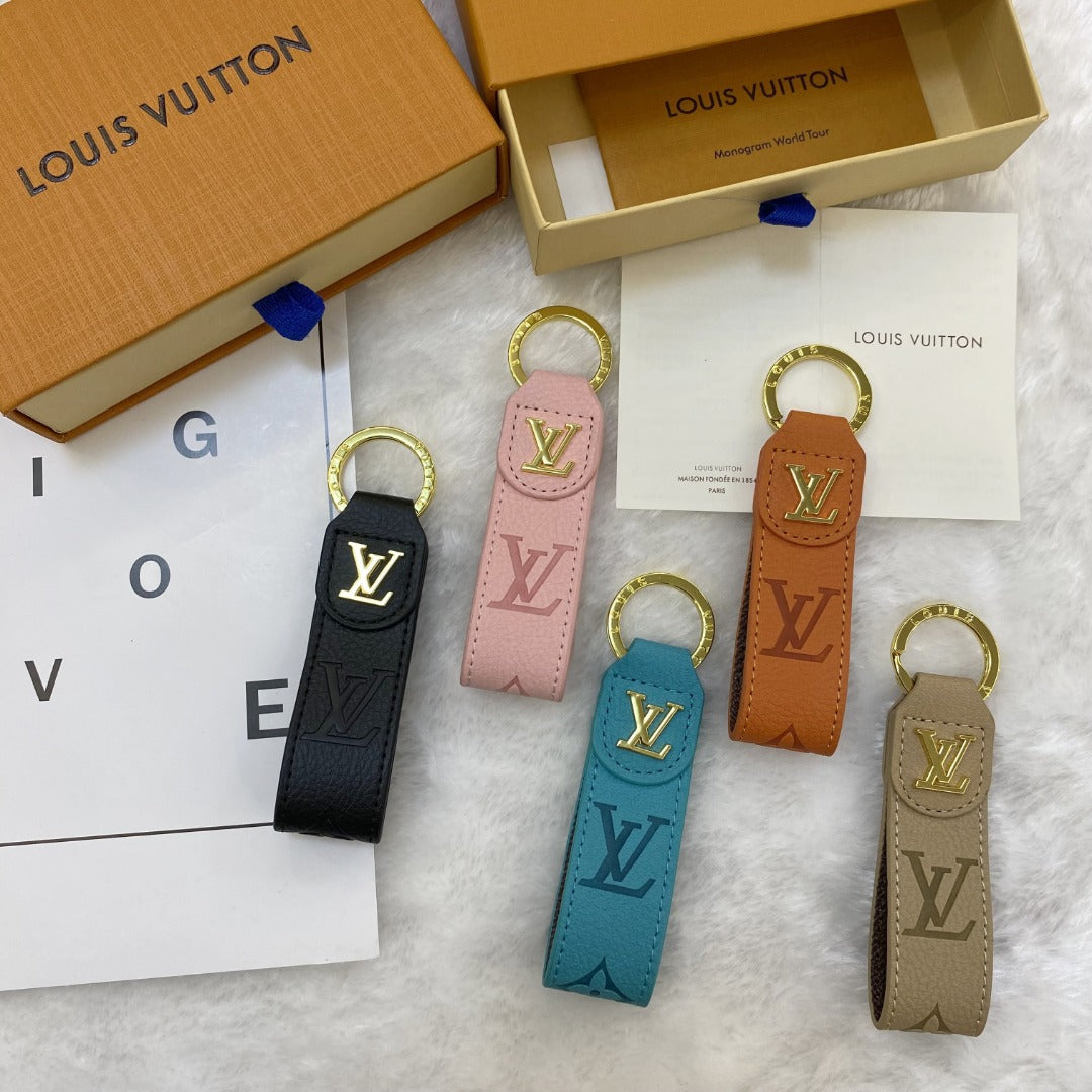 Luksus LV Monogram nøkkelring - Klassisk design med gull aksenter