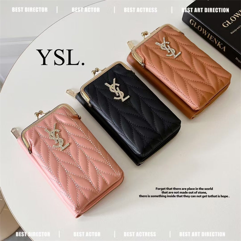 Tyylikäs YSL Aito nahkainen ristikkäinen laukku