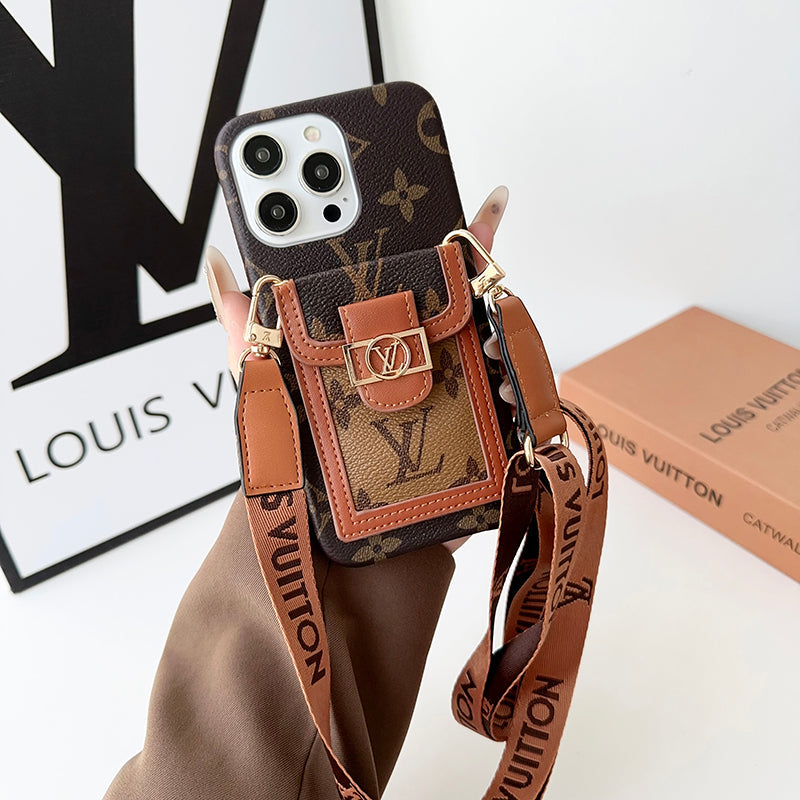 Custodia per iPhone Crossbody del titolare della carta Lou