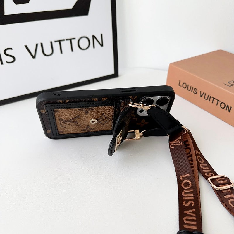 Custodia per iPhone Crossbody del titolare della carta Lou