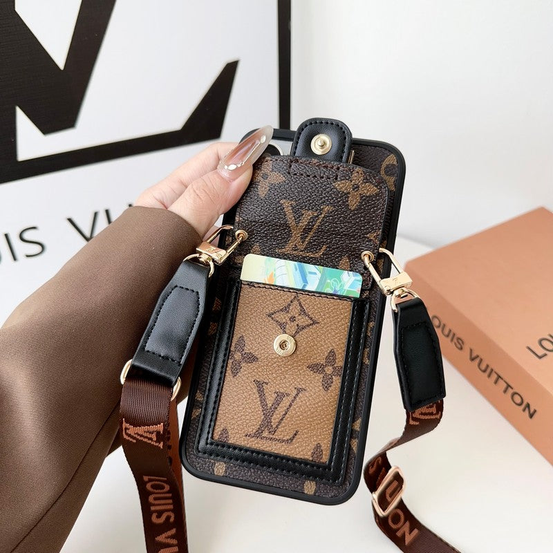 Custodia per iPhone Crossbody del titolare della carta Lou