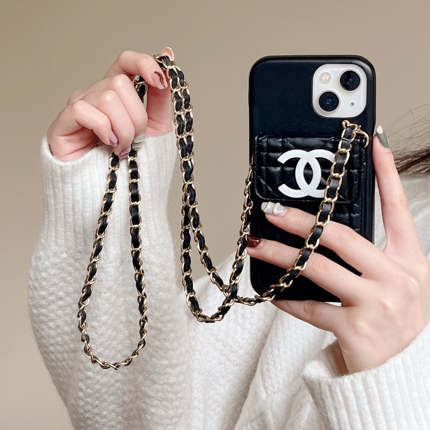 CC Card Holder Chain Case iPhone
