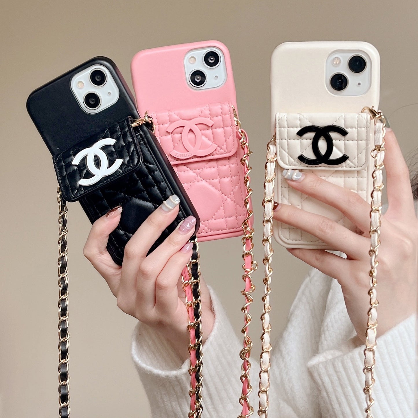 CC Card Holder Chain Case iPhone