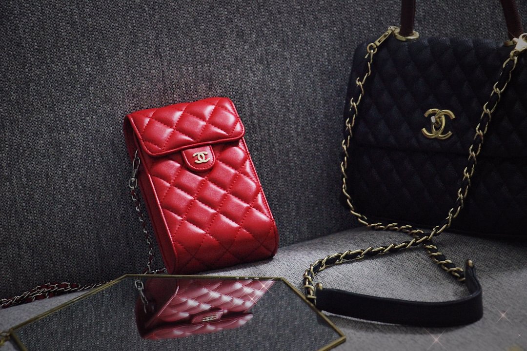 Luxus valódi bőr kereszttest telefon táska Elegáns táska