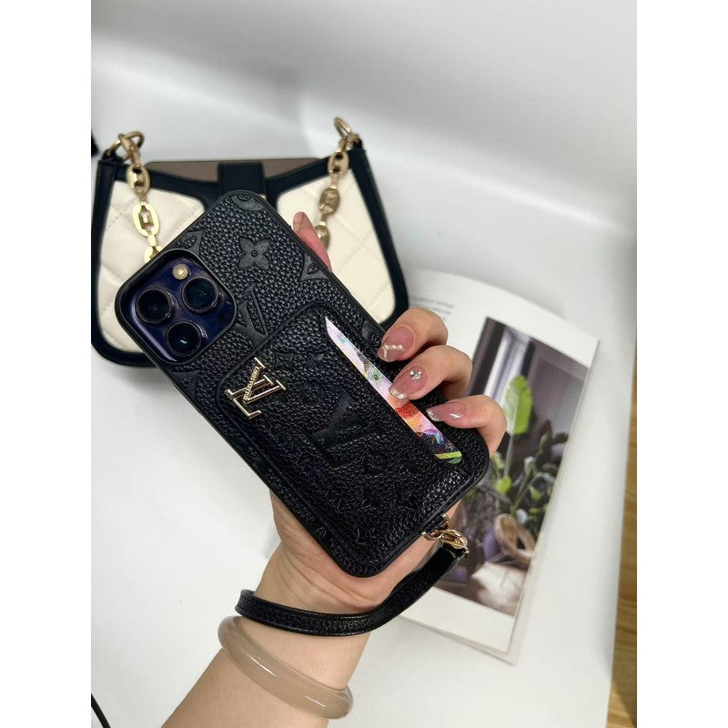 Lou Τέσσερα χρώματα τσάντα κάρτας iPhone θήκη