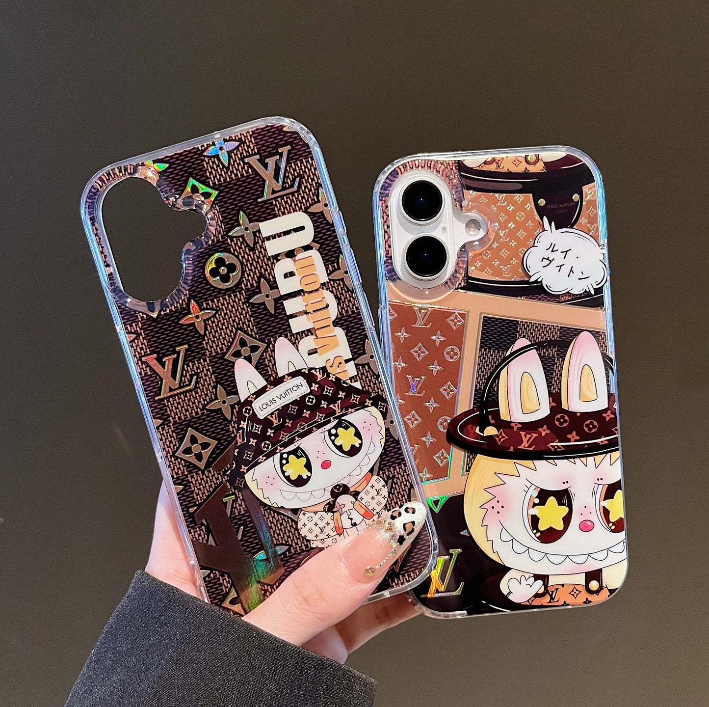Luxury Labubu L & V iPhone Case - Cute Meets Class