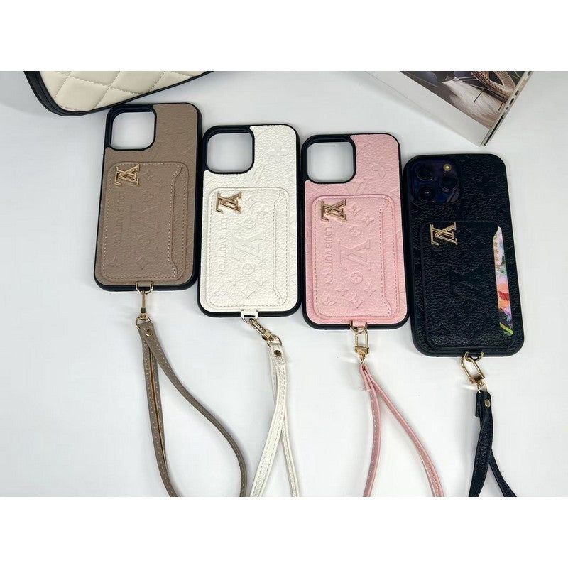 Lou Τέσσερα χρώματα τσάντα κάρτας iPhone θήκη