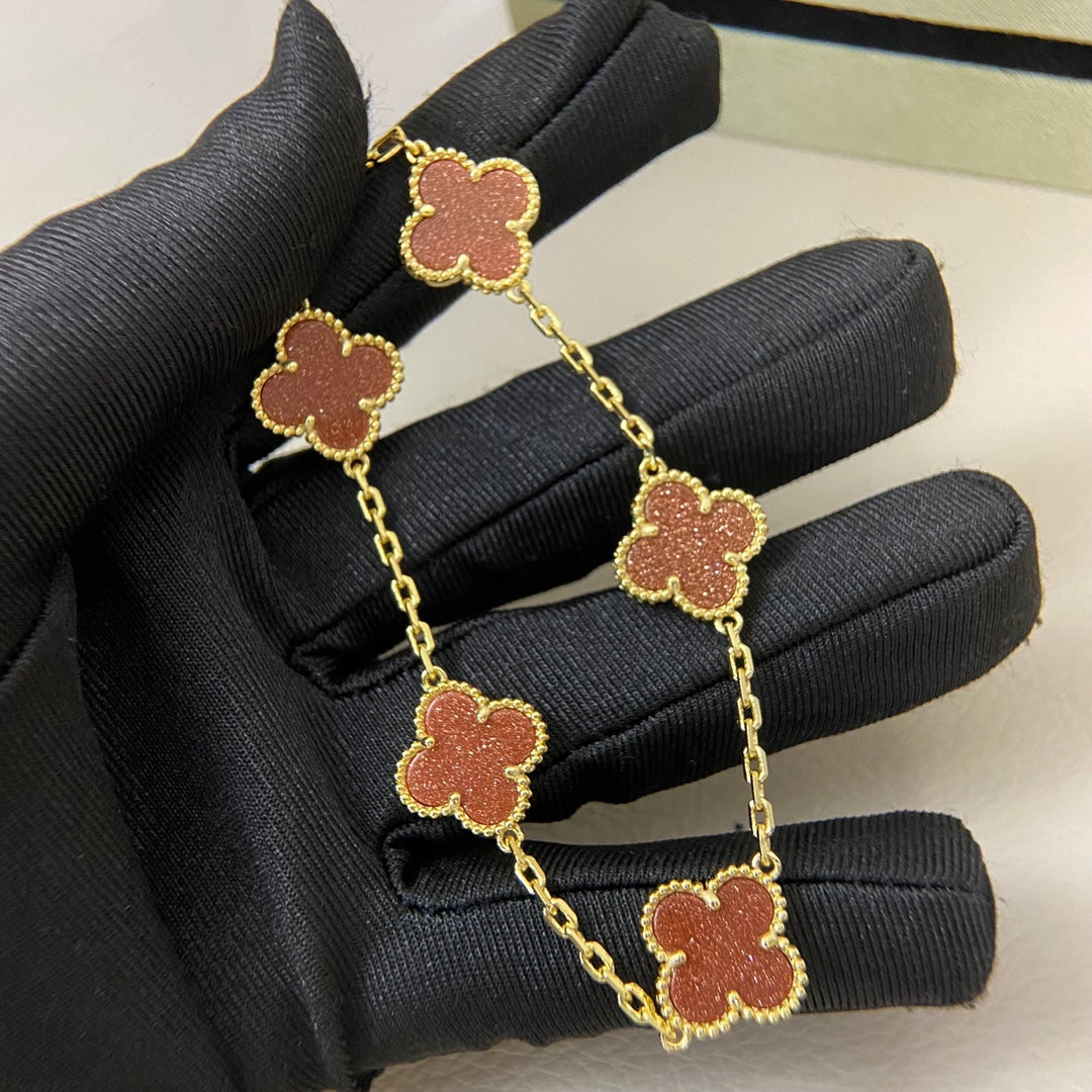 Fancy Frank Gold-Red Bracelet
