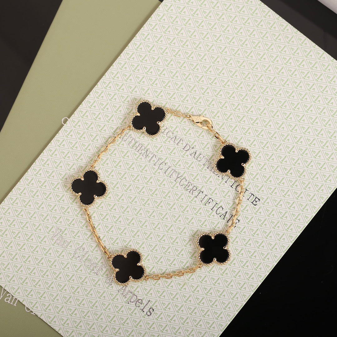 Vintage Black Leaves Bracelet