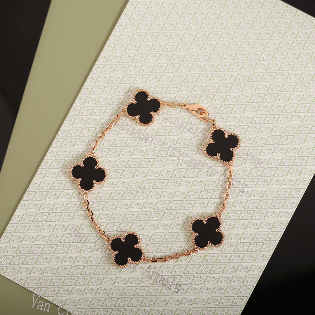 Vintage Black Leaves Bracelet
