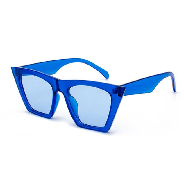 νέα γυαλιά ηλίου Suncases Square Glasses Εξατομικευμένα μάτια γάτας πολύχρωμα γυαλιά ηλίου Τάση ευέλικτα γυαλιά ηλίου UV400 κουρτίνα