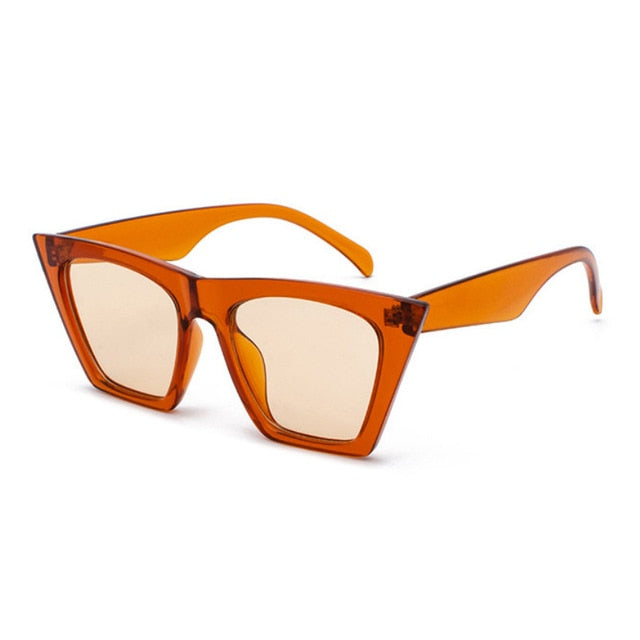 νέα γυαλιά ηλίου Suncases Square Glasses Εξατομικευμένα μάτια γάτας πολύχρωμα γυαλιά ηλίου Τάση ευέλικτα γυαλιά ηλίου UV400 κουρτίνα
