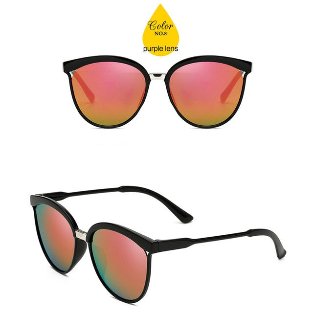 Leonlion Candies Brand Designer Cat Eye Solglasögon Kvinnor Luxury Plastic Sun Glass Classic Retro Outdoor Oculos de Sol Gafas