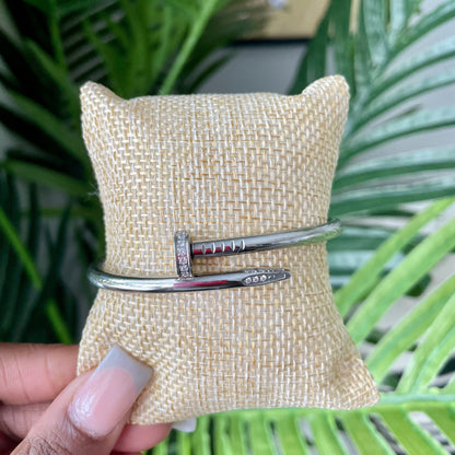 Silver Nail Bracelet