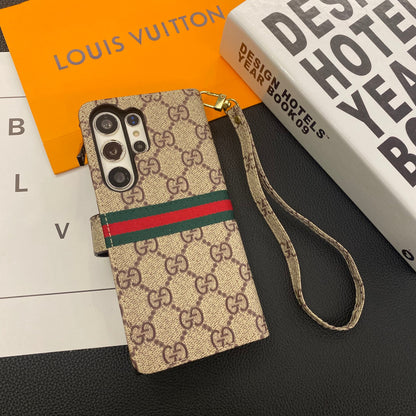 Monogram Canvas Leather Carteira Samsung Casel Case
